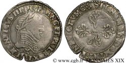 THE LEAGUE. COINAGE IN THE NAME OF HENRY III Demi-franc au col plat 1591 Saint-Lizier