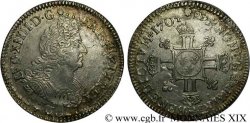 LOUIS XIV THE SUN KING Demi-écu aux huit L, 2e type 1704 Rouen