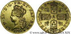 LOUIS XV THE WELL-BELOVED Demi-louis d’or aux quatre écus couronnés 1717 Paris