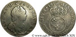 LOUIS XV DIT LE BIEN AIMÉ Quart d écu dit  vertugadin  1716 Rouen B/B+