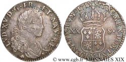 LOUIS XV THE WELL-BELOVED XX sols de Navarre 1719 Bourges