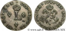 LOUIS XV DIT LE BIEN AIMÉ Double sol de billon 1744 Tours