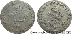 LOUIS XV DIT LE BIEN AIMÉ Double sol de billon 1746 Tours