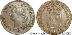 LOUIS XVI (MONARQUE CONSTITUTIONNEL) Sol dit à l écu 1791 Paris