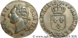 LOUIS XVI (MONARQUE CONSTITUTIONNEL) Demi-sol dit à l écu 1791 Lille