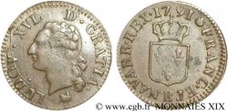 LOUIS XVI (MONARQUE CONSTITUTIONNEL) Liard dit à l écu 1791 Rouen
