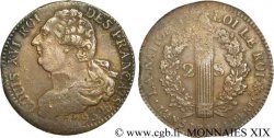 LA CONVENTION 2 sols dit  au faisceau , type FRANÇAIS 1793 Strasbourg TTB