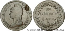Un décime Dupré, grand module 1799 Bordeaux F.129/42 TB