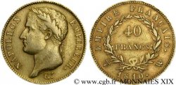 40 francs or Napoléon tête laurée, Empire français 1810 Lille F.541/5
