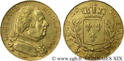 20 francs or Louis XVIII, buste habillé 1815 Paris F.517/10