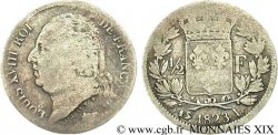 1/2 franc Louis XVIII 1823 Bayonne F.179/39