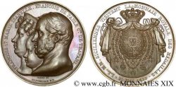 CHARLES X Médaille Br 51, le roi et la reine de Sicile visitent la Monnaie de Paris