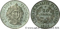 Concours de 20 francs, essai de Leclerc, premier concours 1848 Paris VG.3026 var