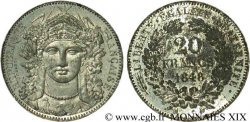 Concours de 20 francs, essai d Oudiné 1848 Paris VG.3035  var SUP/TTB