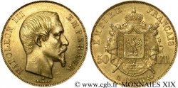 50 francs or Napoléon III, tête nue 1858 Strasbourg F.547/6 TTB