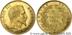 5 francs or Napoléon III, tête nue, grand module 1859 Paris F.501/7 SPL