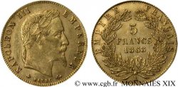 5 francs or Napoléon III, tête laurée 1868 Paris F.502/13
