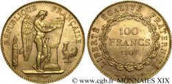 100 francs génie, tranche inscrite en relief Dieu protège la France 1909 Paris F.553/3
