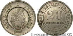 Essai - piéfort de 20 centimes par Merley  1898 Paris VG.4341  SUP