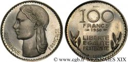 Concours de 100 francs, essai grand module en cupro-nickel de Vézien 1950 Paris Maz.2760  SPL