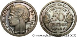 Essai de 50 centimes Morlon en cupro-nickel (?) 1948 Paris Maz.cf. 2751 (1946) FDC