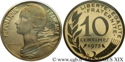 Piéfort or de 10 centimes Marianne 1973 Pessac F.144/13P