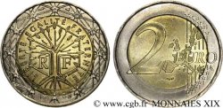 EUROPÄISCHE ZENTRALBANK 2 euro France, frappe fautée 1999 Pessac