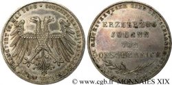 ALLEMAGNE - VILLE LIBRE DE FRANCFORT 2 Gulden élection de Jean Archiduc d’Autriche 1848 Francfort