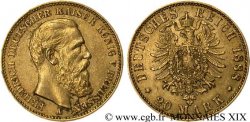 ALLEMAGNE - ROYAUME DE PRUSSE - FRÉDÉRIC III 20 marks or 1888 Berlin