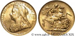 AUSTRALIE - VICTORIA Souverain, (sovereign), tête agée 1897 Melbourne