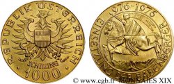 AUTRICHE - RÉPUBLIQUE 1000 schillings en or (jaune), millénaire de l Autriche 1976 Vienne