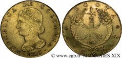 COLOMBIE - RÉPUBLIQUE DE COLOMBIE 8 escudos en or 1835 Bogota TTB