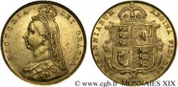 GRANDE BRETAGNE - VICTORIA Demi-souverain, (half sovereign) Jubilee head 1892 Londres