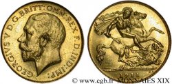 GRANDE-BRETAGNE - GEORGES V Demi souverain 1911 Londres SUP