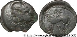 GALLIA BELGICA - SUESSIONES (Regione de Soissons) Bronze à la tête janiforme, classe II