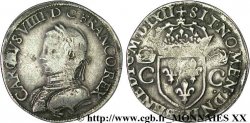CHARLES IX Teston, 2e type 1562 La Rochelle TTB