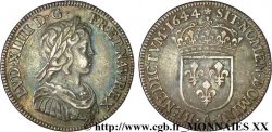 LOUIS XIV LE GRAND OU LE ROI SOLEIL Quart d écu à la mèche courte 1644 Paris, Monnaie de Matignon