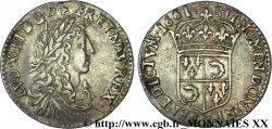LOUIS XIV THE SUN KING Douzième d écu au buste juvénile du Dauphiné 1661 Grenoble