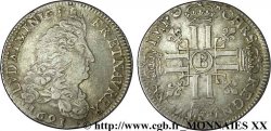 LOUIS XIV LE GRAND OU LE ROI SOLEIL Quart d écu aux huit L, 1er type, (type définitif) 1691 Rouen TTB