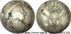 LOUIS XIV LE GRAND OU LE ROI SOLEIL Demi-écu aux insignes 1701 Besançon TB+/TTB