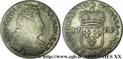 LOUIS XIV THE SUN KING Quarante-quatre sols de Strasbourg 1709 Strasbourg