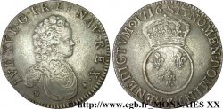 LOUIS XV THE WELL-BELOVED Écu vertugadin 1716 Bordeaux