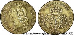 LOUIS XV DIT LE BIEN AIMÉ Demi-louis d’or aux écus ovales, tête ceinte d’un bandeau 1742 Bayonne