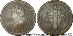 LOUIS XVI (MONARQUE CONSTITUTIONNEL) 2 sols dit au faisceau , type FRANÇOIS 1791 Paris