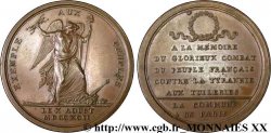 NATIONALKONVENT Médaille en mémoire du combat des Tuileries du 10 août