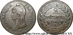 2 décimes Dupré 1796 Paris F.145/1 SUP