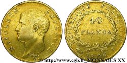 40 francs or Napoléon tête nue, calendrier grégorien 1806 Limoges F.538/2