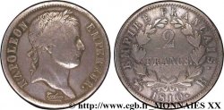 2 francs Napoléon Ier tête laurée, Empire français 1810 Rouen F.255/11