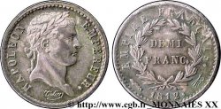 Demi-franc Napoléon Ier tête laurée, Empire français 1812 Utrecht F.178/46 SUP