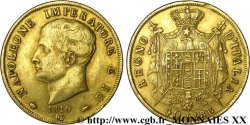 40 lires en or, 2e type, tranche en creux 1810/09 Milan VG.1345